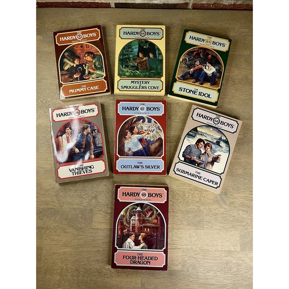 Lot of 7 Hardy Boys Vintage Paperback Books 63 64 65 66 67 68 & 69